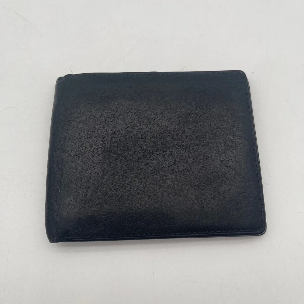 Osgoode Marley Mens Black Leather RFID Bifold Wallet with ID Window